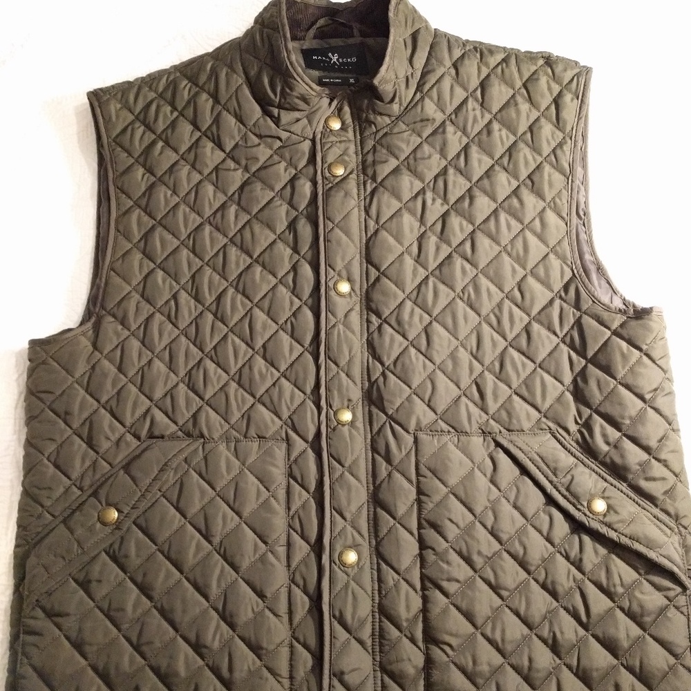Mens Marc Ecko Cut & Sew Vest Seaweed Green XL